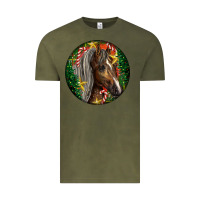 Vintage Olive Tennessee Horse Christmas Vintage Tee - LillyAllenDesigns