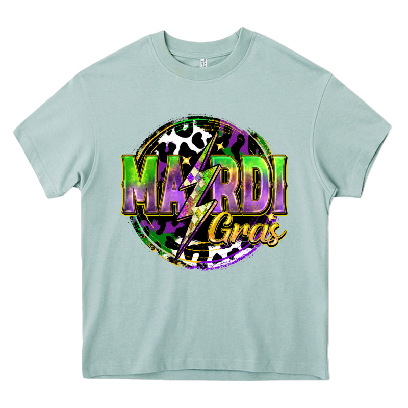 Mardi Gras Lightning Heavy Core Tee by FaDigitalArtStudio | Teevron