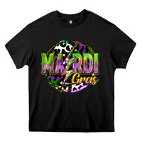 Black mardi gras lightning Heavy Core Tee - FaDigitalArtStudio