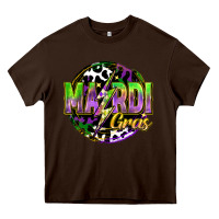 Chocolate Brown mardi gras lightning Heavy Core Tee - FaDigitalArtStudio