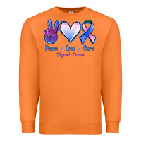 Carrot Peace Love Cure Thyroid Cancer Premium Sweatshirt - Jasminsmagicworld