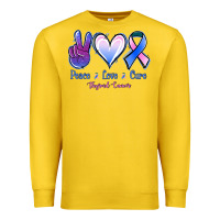 Lemon Peace Love Cure Thyroid Cancer Premium Sweatshirt - Jasminsmagicworld