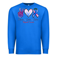 True Royal Peace Love Cure Thyroid Cancer Premium Sweatshirt - Jasminsmagicworld
