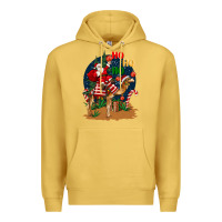 Antique Gold Christmas  camel with Santa Premium Hoodie - BarkalooDesign