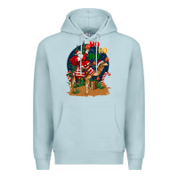 Blue Mist Christmas  camel with Santa Premium Hoodie - BarkalooDesign