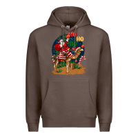 Coffee Christmas  camel with Santa Premium Hoodie - BarkalooDesign