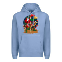 Colony Blue Christmas  camel with Santa Premium Hoodie - BarkalooDesign