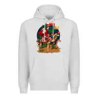 Dove Grey Christmas  camel with Santa Premium Hoodie - BarkalooDesign