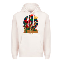 Pale Pink Christmas  camel with Santa Premium Hoodie - BarkalooDesign