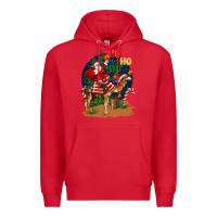 Red Christmas  camel with Santa Premium Hoodie - BarkalooDesign