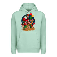 Seafoam Christmas  camel with Santa Premium Hoodie - BarkalooDesign
