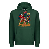 Sports Green Christmas  camel with Santa Premium Hoodie - BarkalooDesign