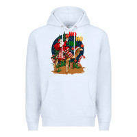 White Christmas  camel with Santa Premium Hoodie - BarkalooDesign