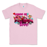 Bubblegum Pink Loads of love Valentine's day truck Classic Tee - FaDigitalArtStudio