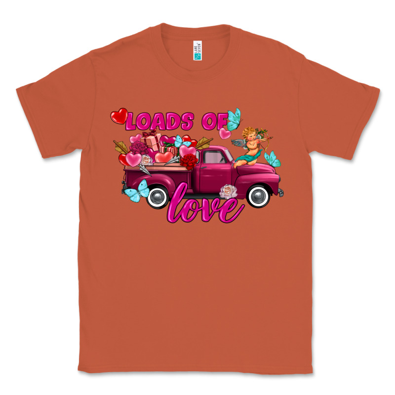 Loads Of Love Valentine's Day Truck Classic Tee by FaDigitalArtStudio | Teevron