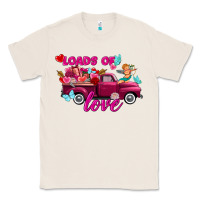 Natural Loads of love Valentine's day truck Classic Tee - FaDigitalArtStudio