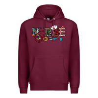 Burgundy christmas nurse Premium Hoodie - RanaPortraitStore