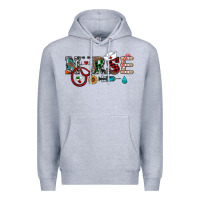 Heather Grey christmas nurse Premium Hoodie - RanaPortraitStore