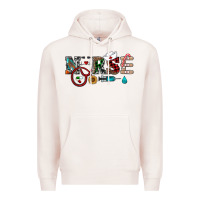 Pale Pink christmas nurse Premium Hoodie - RanaPortraitStore