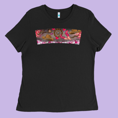 Howdy Valentine Ladies Tee Designed By Cowhidedigitalart