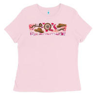 Bubblegum Pink Howdy Valentine Ladies Tee - CowhideDigitalArt