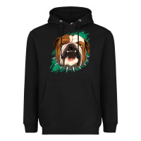Black Bulldog Green glitter Heavyweight Hoodie - Jasminsmagicworld