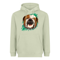 Matcha Bulldog Green glitter Heavyweight Hoodie - Jasminsmagicworld