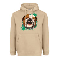 Mushroom Bulldog Green glitter Heavyweight Hoodie - Jasminsmagicworld