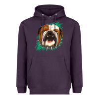 Plum Bulldog Green glitter Heavyweight Hoodie - Jasminsmagicworld