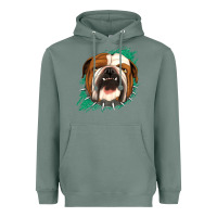 Sage Bulldog Green glitter Heavyweight Hoodie - Jasminsmagicworld