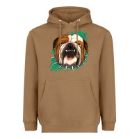 Toasted Coconut Bulldog Green glitter Heavyweight Hoodie - Jasminsmagicworld