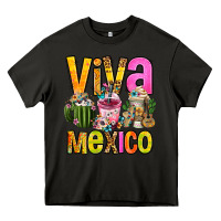 Asphalt viva mexico mexican coffee cups Heavy Core Tee - FaDigitalArtStudio
