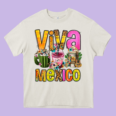 Viva Mexico Mexican Coffee Cups Heavy Core Tee Designed By Fadigitalartstudio