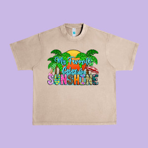 My Favorite Coloris Sunshine Urban Heavy Tee Designed By Cowhidedigitalart