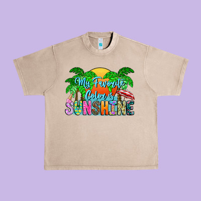 My Favorite Coloris Sunshine Urban Heavy Tee Designed By Cowhidedigitalart