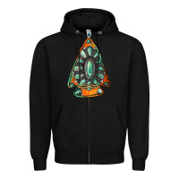 Black gemstone arrowhead Zipper Hoodie - Jasminsmagicworld