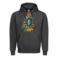 Charcoal Heather gemstone arrowhead Zipper Hoodie - Jasminsmagicworld