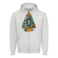 Dove Grey gemstone arrowhead Zipper Hoodie - Jasminsmagicworld
