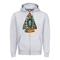 Heather Grey gemstone arrowhead Zipper Hoodie - Jasminsmagicworld