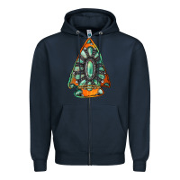 Navy gemstone arrowhead Zipper Hoodie - Jasminsmagicworld
