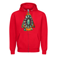 Red gemstone arrowhead Zipper Hoodie - Jasminsmagicworld