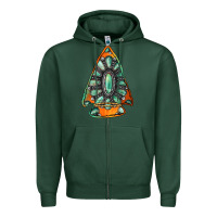 Sports Green gemstone arrowhead Zipper Hoodie - Jasminsmagicworld