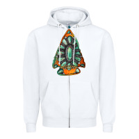 White gemstone arrowhead Zipper Hoodie - Jasminsmagicworld