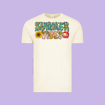 Summer Vibes Vintage Tee Designed By Cowhidedigitalart