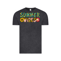 Vintage Black Summer Vibes Vintage Tee - CowhideDigitalArt