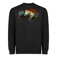 Black gemstone bison Heavyweight Sweatshirt - RanaPortraitStore