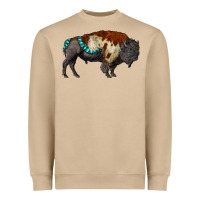 Mushroom gemstone bison Heavyweight Sweatshirt - RanaPortraitStore
