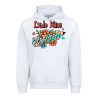 White little miss preschool Urban Hoodie - RanaPortraitStore