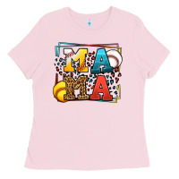Bubblegum Pink Leopard Softball And Baseball Mama Mother's Day Ladies Tee - LillyAllenDesigns