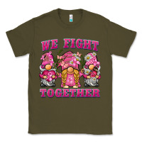Army Green we fight together breast cancer gnome Classic Tee - BarkalooDesign